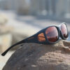 Slate fitover sunglasses with copper lenses