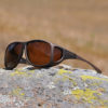 Fitover sunglasses with amber lenses