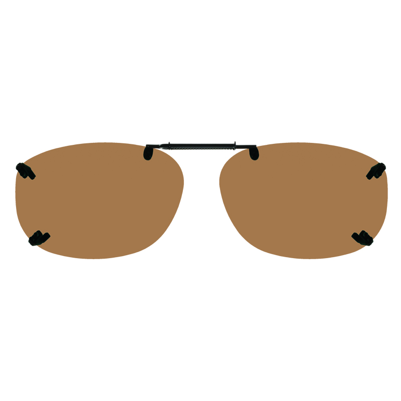 Rimless Clip-Ons REC23-54 5 Bridge Polarized Amber