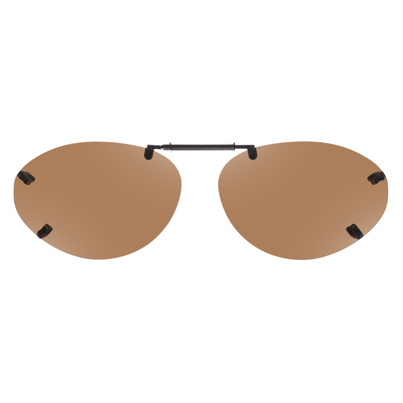 Rimless Clip-Ons OVL26-54 5 Bridge Polarized Amber
