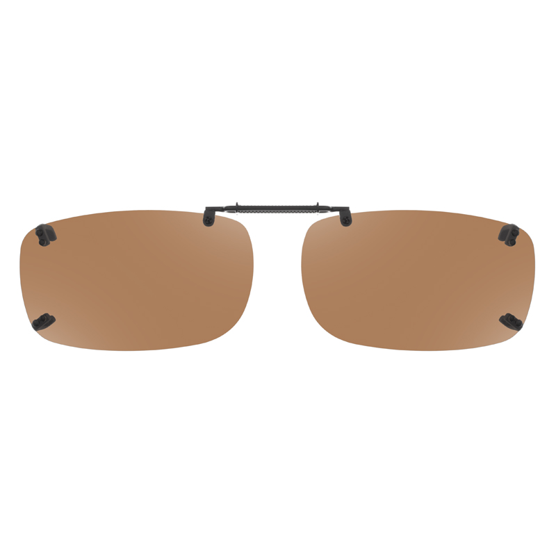 Rimless Clip-Ons REC28-56 5 Bridge Polarized Amber