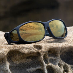 Mini Slim (MS) Black Polarized Gold Mirror
