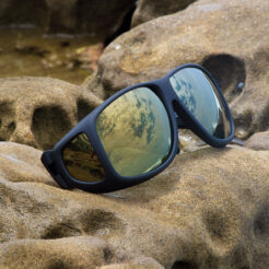 Aviator (XL) Black Polarized Gold Mirror