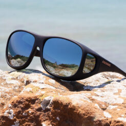 Pilot (L) Black Polarized Silver Mirror