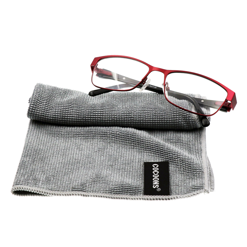 Extra large lens cleaning cloth is compact when rolled up