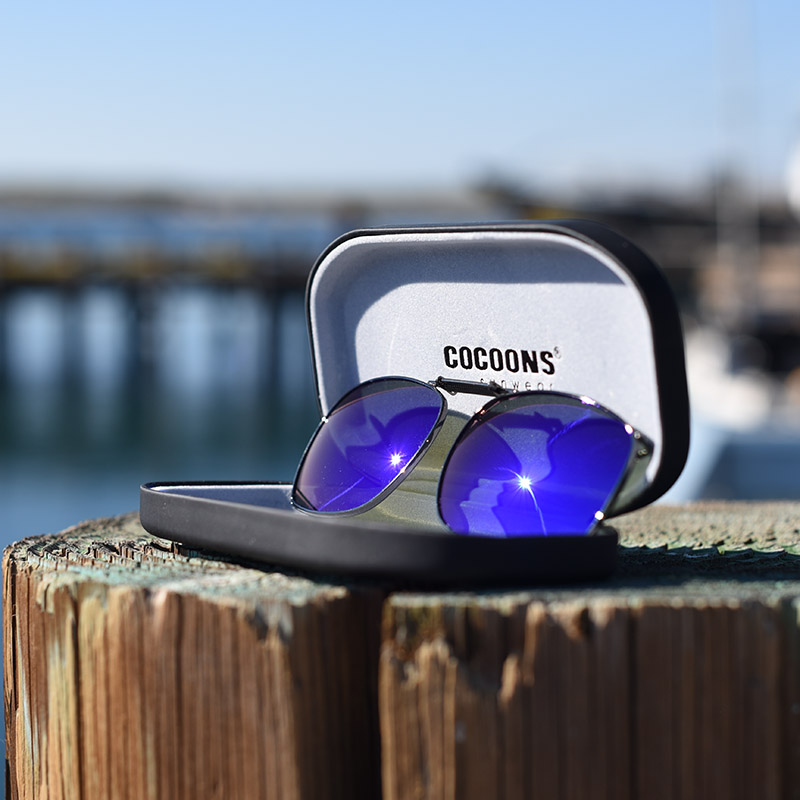 Clip-Ons REC1-54 Gunmetal Polarized Blue Mirror
