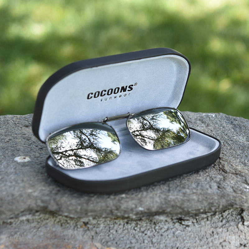 Clip-Ons REC15-52 Gunmetal Polarized Silver Mirror