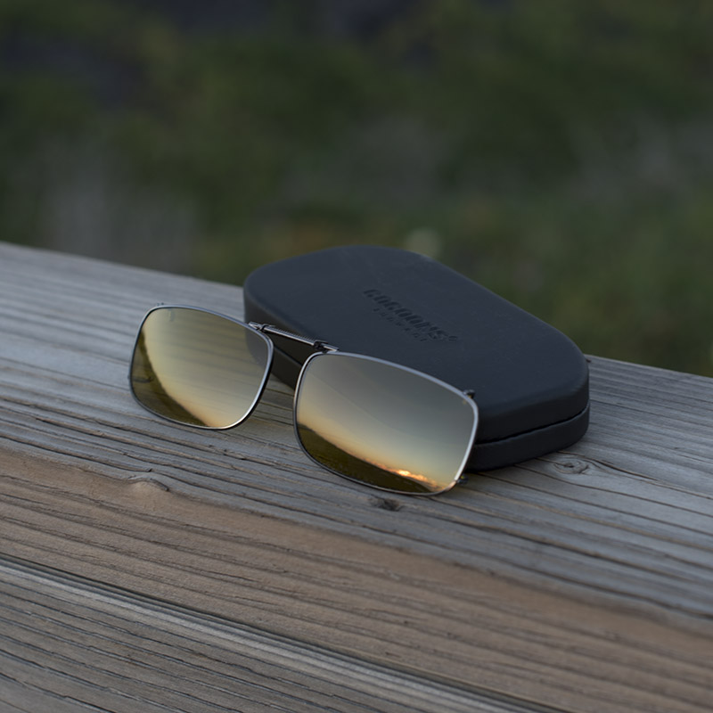 Clip-Ons REC15-56 Gunmetal Polarized Yellow