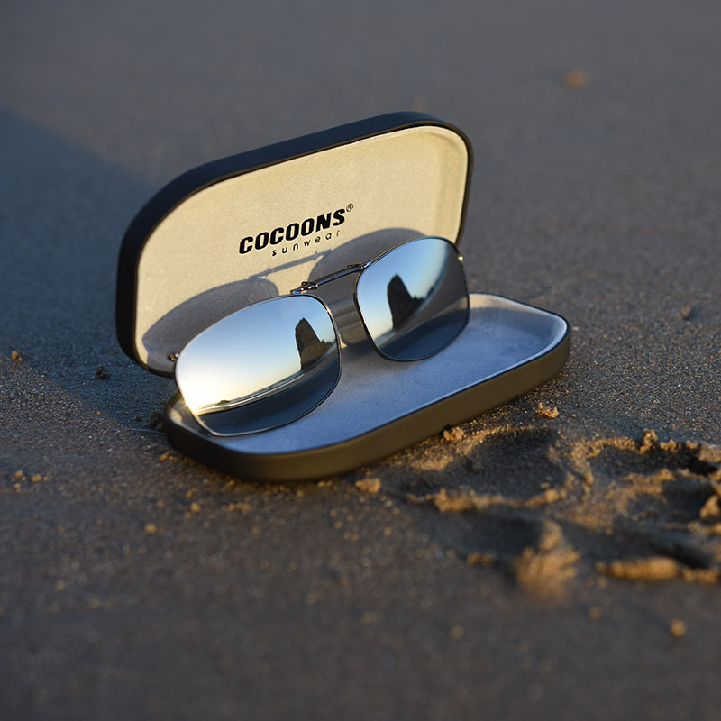 Clip-Ons REC5-50 Gunmetal Polarized Silver Mirror