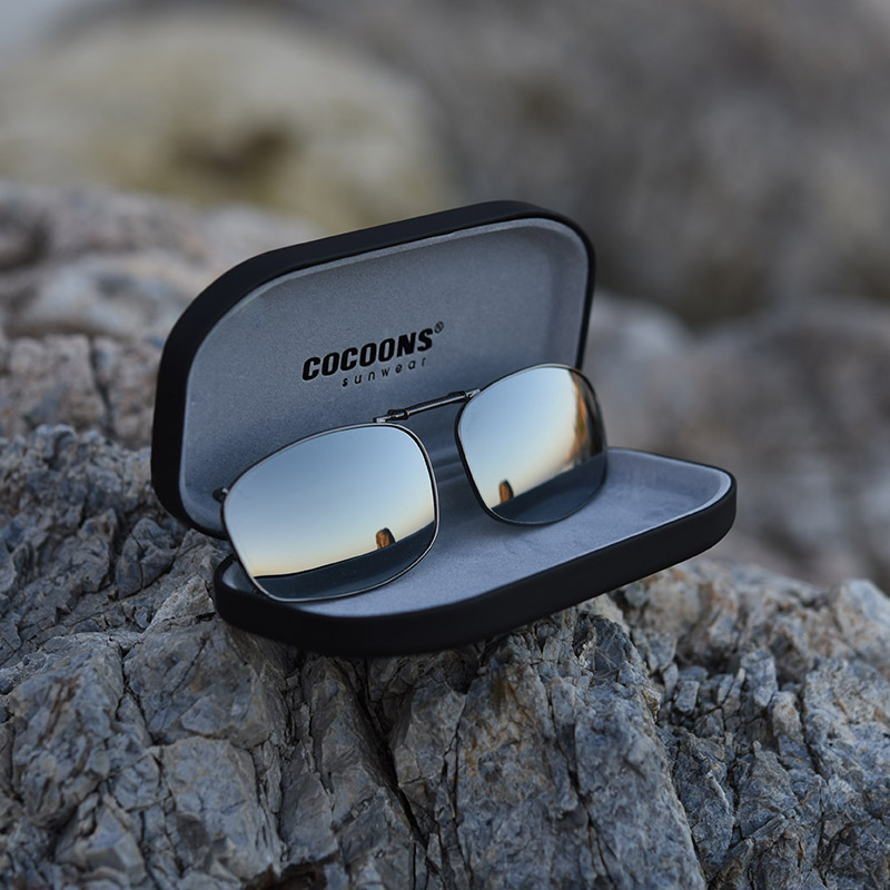 Clip-Ons REC5-52 Gunmetal Polarized Silver Mirror