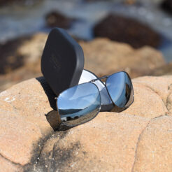 Clip-Ons SQR2-56 Gunmetal Polarized Silver Mirror