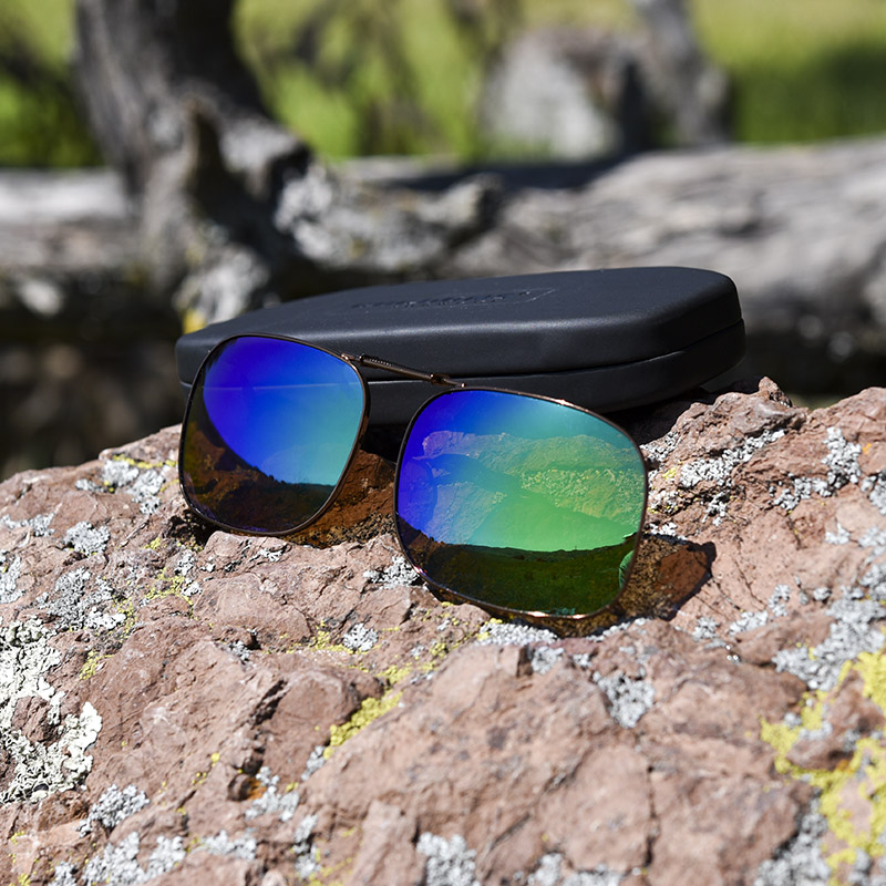 Clip-Ons SQR2-56 Bronze Polarized Green Mirror