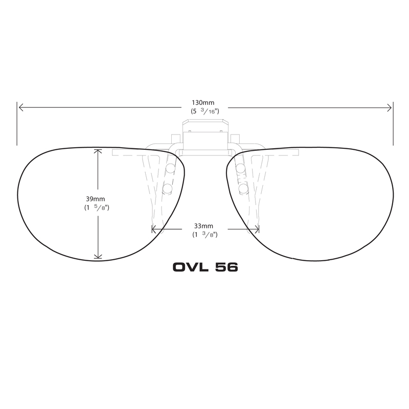 Flip-Ups Oval 56 Polarized Gray - Image 2