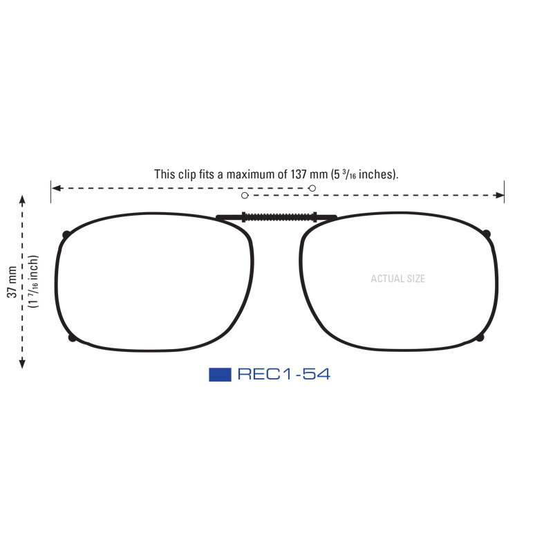 Clip-Ons REC1-54 Gunmetal Polarized Blue Mirror - Image 2