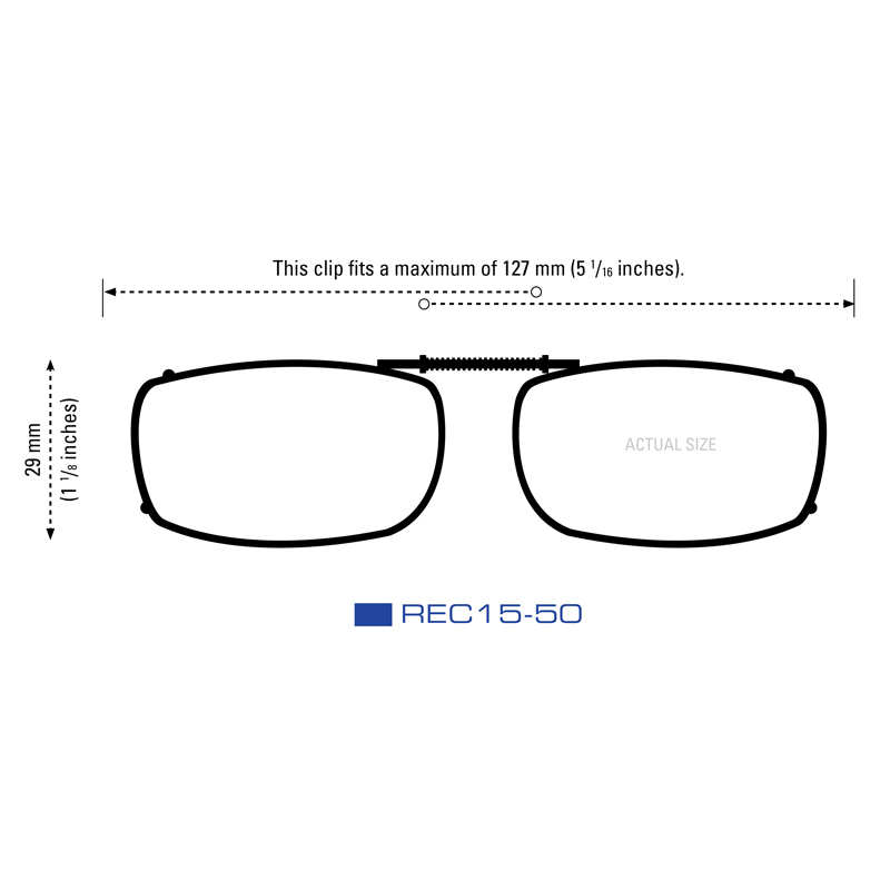 Clip-Ons REC15-50 Gunmetal Polarized Gray - Image 2