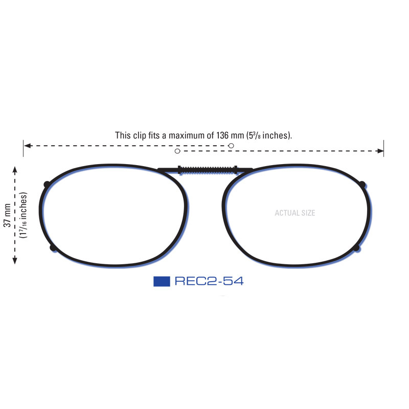 Clip-Ons REC2-54 Gunmetal Polarized Blue Mirror - Image 2