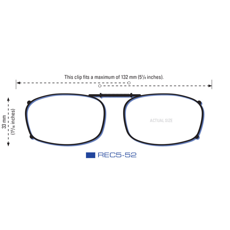 Clip-Ons REC5-52 Gunmetal Polarized Silver Mirror - Image 2