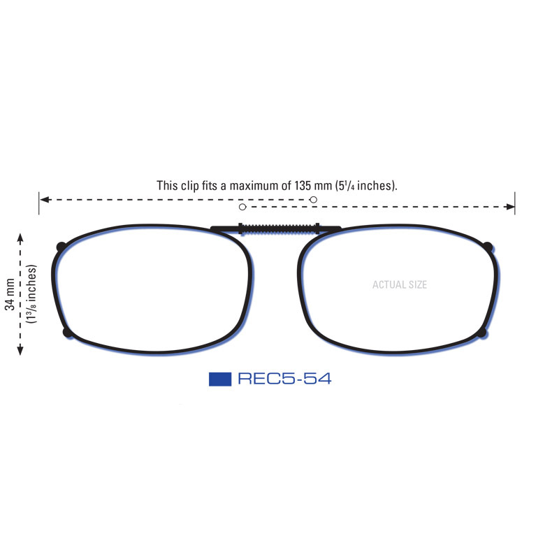 Clip-Ons REC5-54 Gunmetal Polarized Gray - Image 3