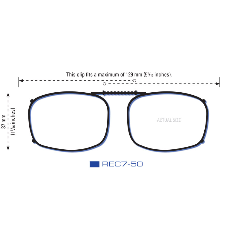 Clip-Ons REC7-50 Gunmetal Polarized Gray - Image 2