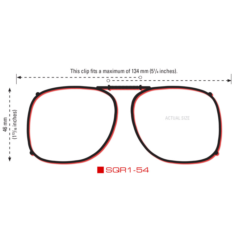 Clip-Ons SQR1-54 Bronze Polarized Amber - Image 2