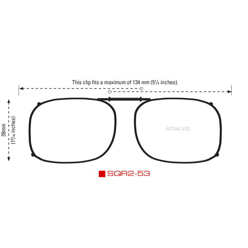 Clip-Ons SQR2-53 Gunmetal Polarized Gray - Image 2