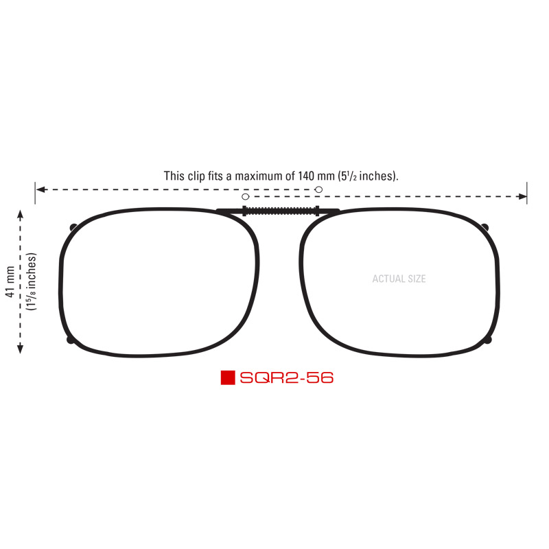 Clip-Ons SQR2-56 Bronze Polarized Amber - Image 2