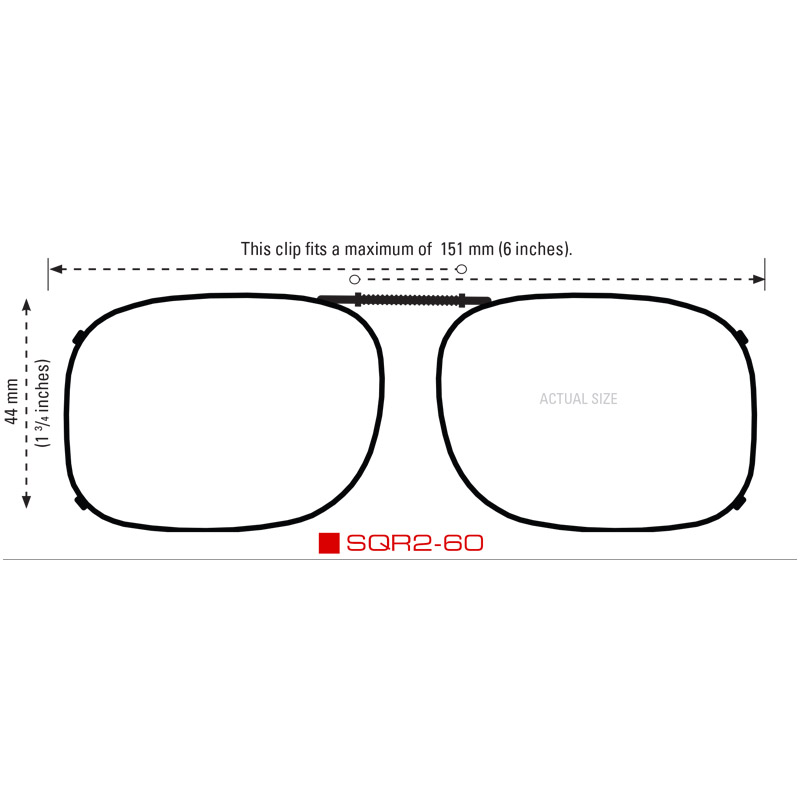 Clip-Ons SQR2-60 Bronze Polarized Amber - Image 2