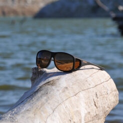 Aviator (XL) Black Polarized Photo Amber
