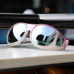 Pilot (L) Blush Polarized Silver Mirror