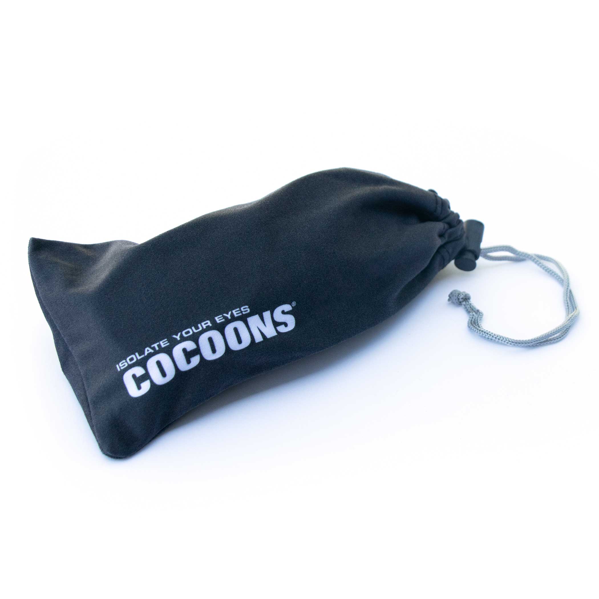 Cocoons microfiber pouch shown with Cocoons fitovers inside
